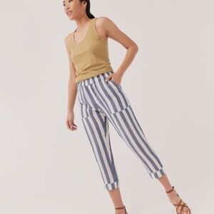 PACT Mariner Stripe The Harbour Relaxed Pant Size: Small NWT